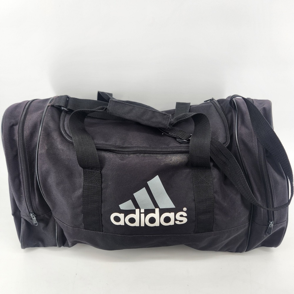 Adidas Black 24 inch Duffel Bag Large Logo Gym Travel Sports Weekender Bag